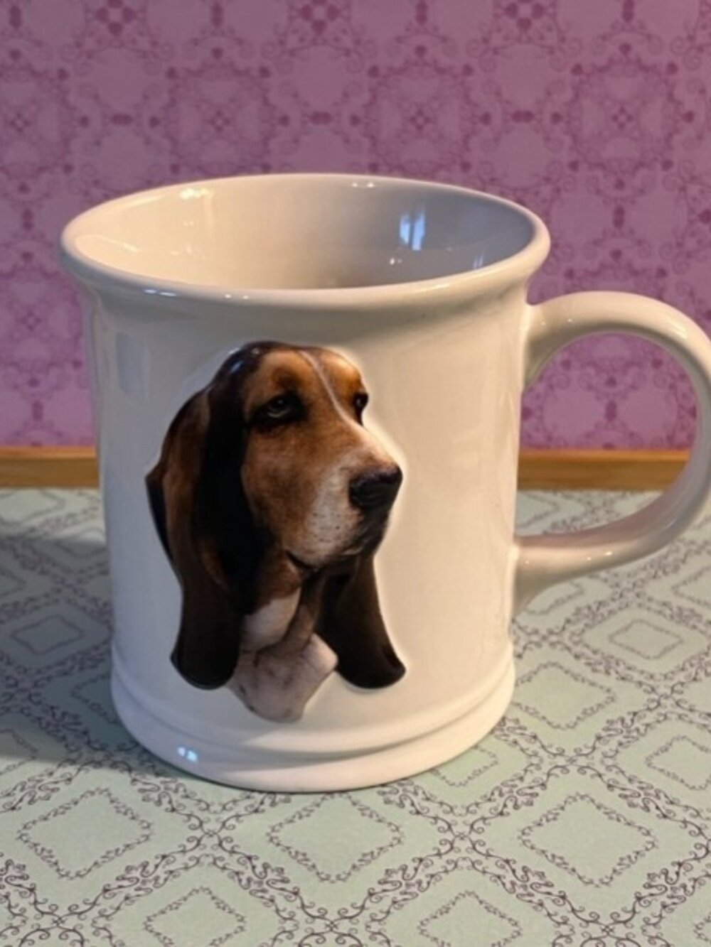 Hound Dog Coffee cup Mug 3D relief Best Friend Originals Dog Lover 2005 Vtg